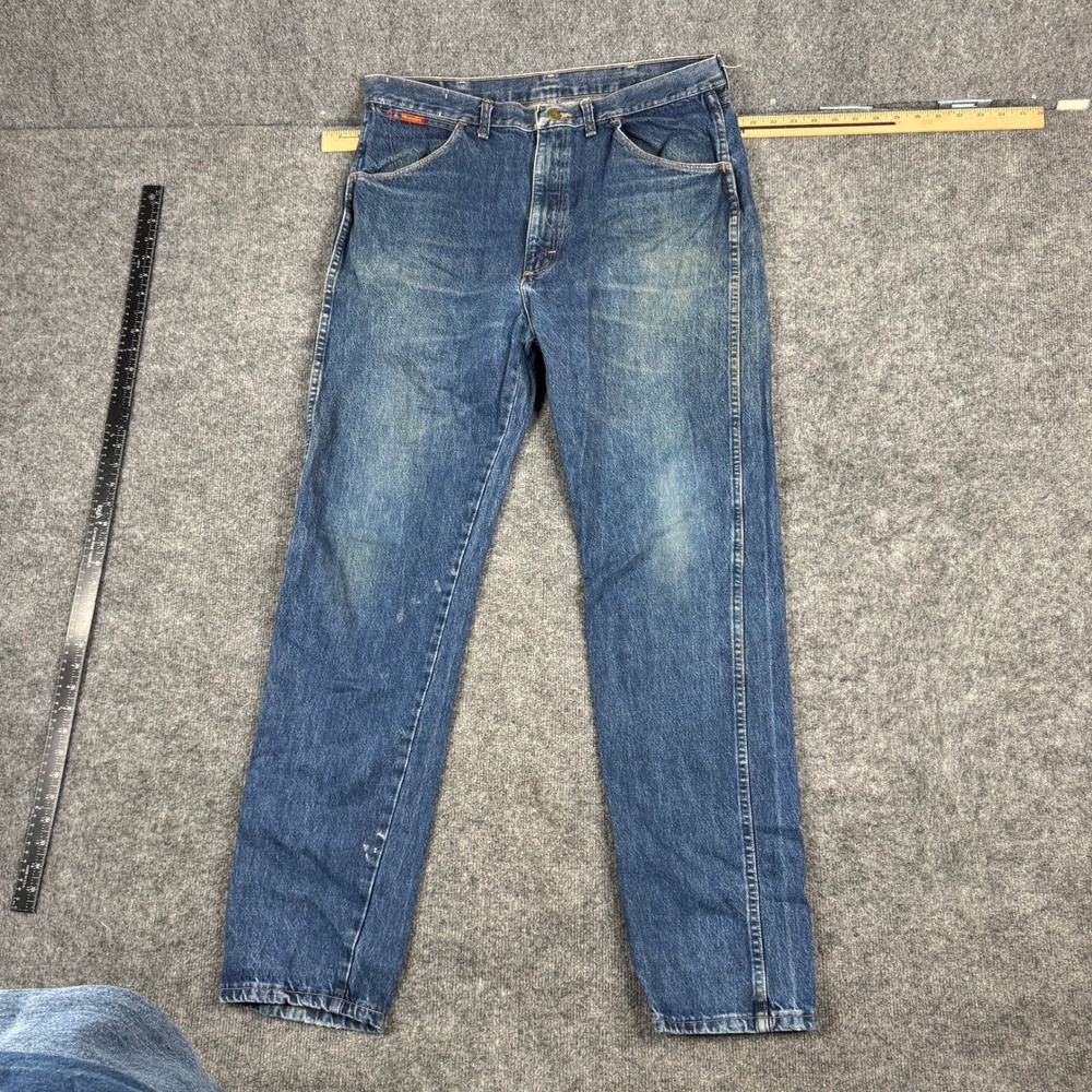 Wrangler Jeans Mens Size 38 Blue Straight Leg Vintage USA Made 99001MB Denim